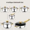 Set Pentole Mhiyo Casa professionali in acciaio ixox (12 pezzi) - immagine 2